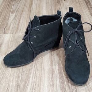 FRANCO Sarto black suede laced boots‎ size 10